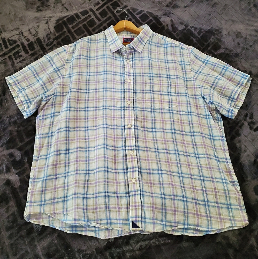 Untuckit short sleeve men's linen shirt XXL